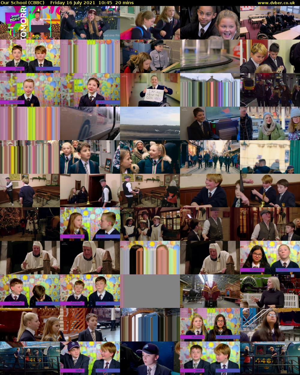 Our School (CBBC) Friday 16 July 2021 10:45 - 11:05