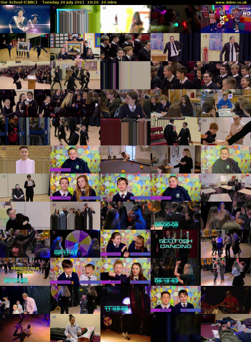 Our School (CBBC) Tuesday 20 July 2021 10:20 - 10:40