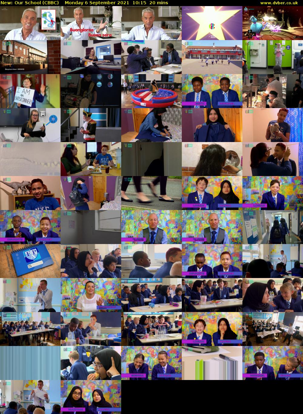 Our School (CBBC) Monday 6 September 2021 10:15 - 10:35