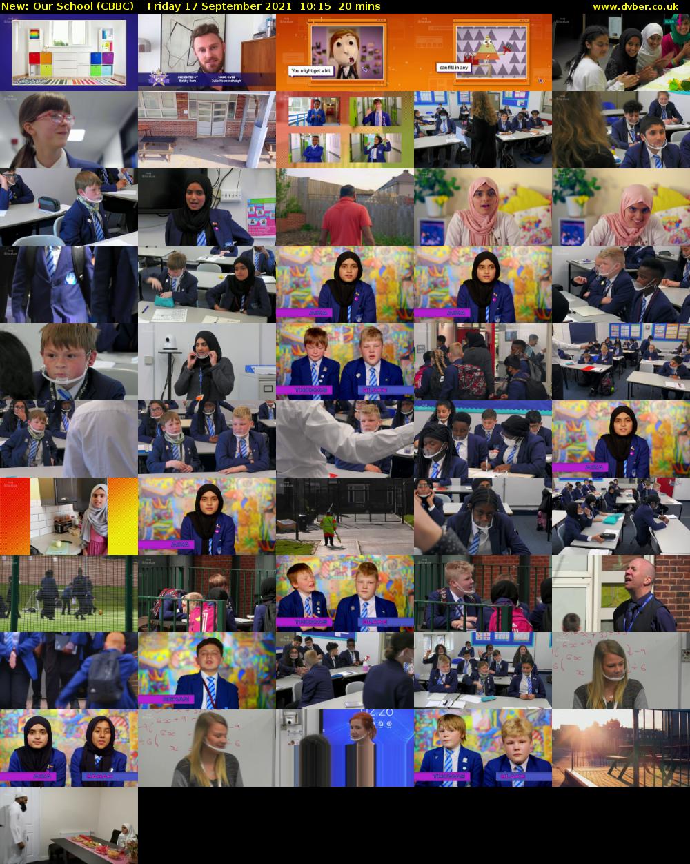 Our School (CBBC) Friday 17 September 2021 10:15 - 10:35