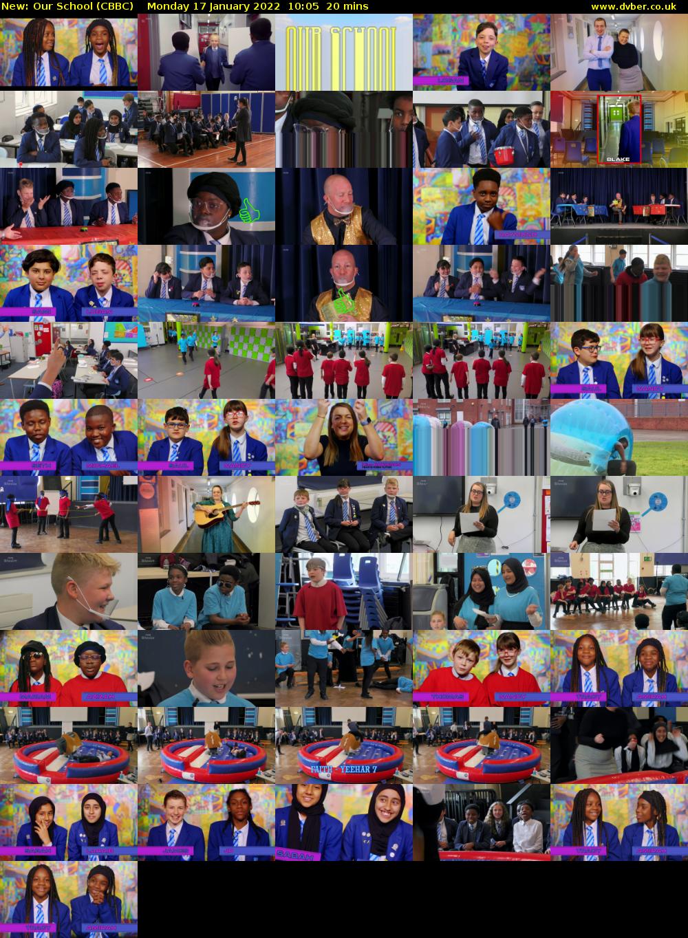 Our School (CBBC) Monday 17 January 2022 10:05 - 10:25