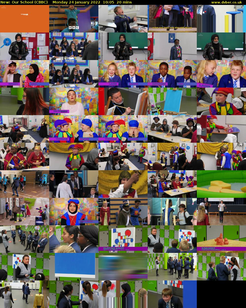 Our School (CBBC) Monday 24 January 2022 10:05 - 10:25