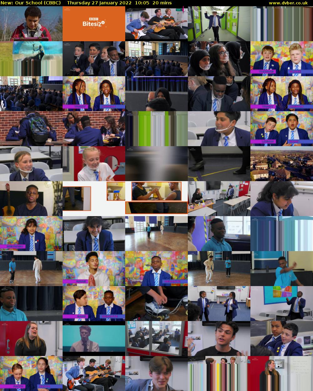Our School (CBBC) Thursday 27 January 2022 10:05 - 10:25