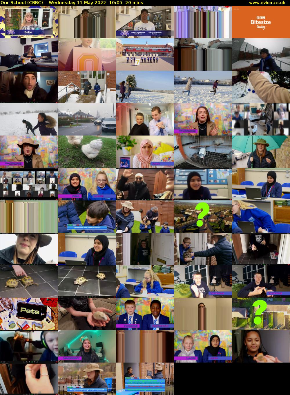 Our School (CBBC) Wednesday 11 May 2022 10:05 - 10:25
