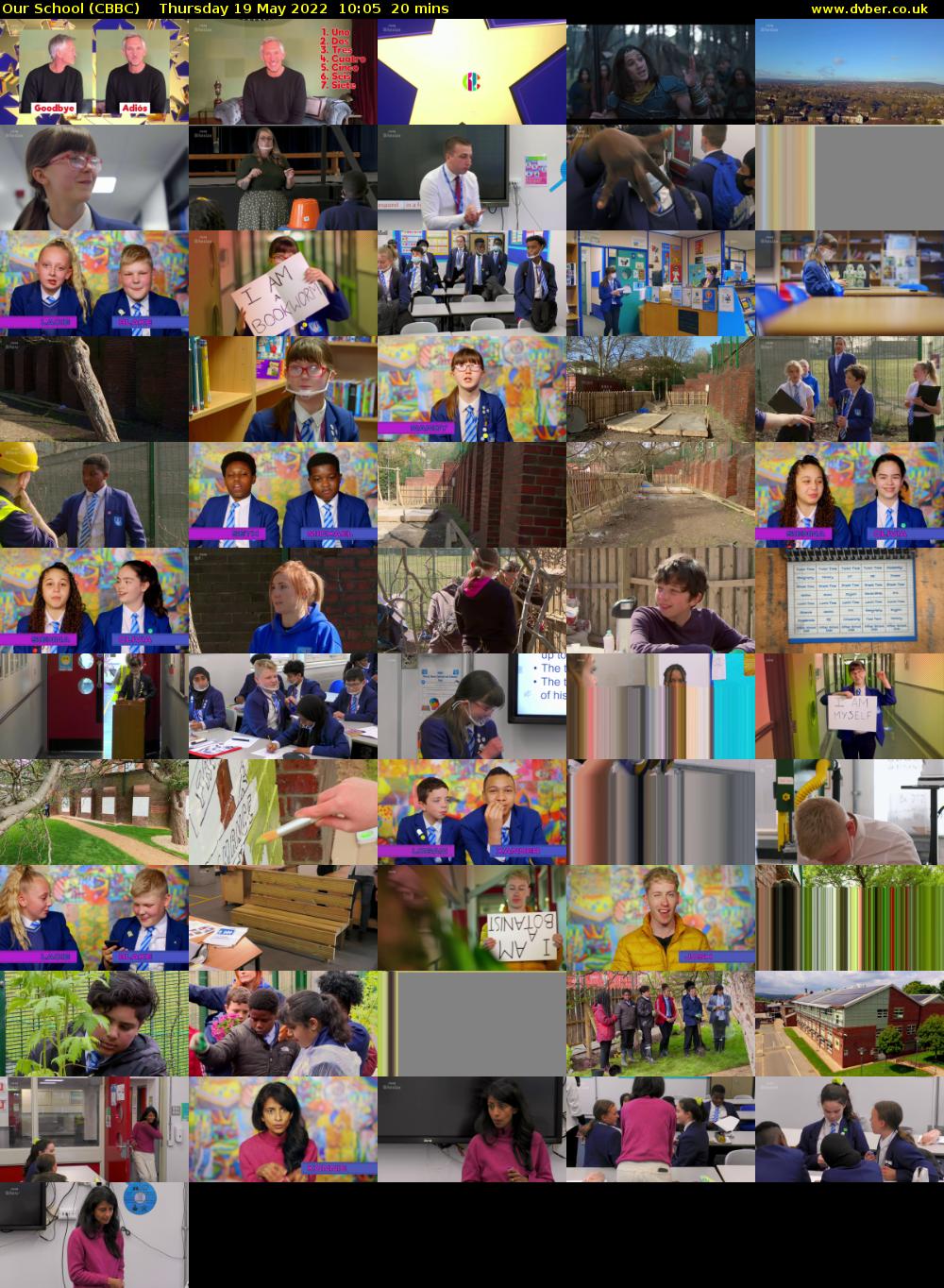 Our School (CBBC) Thursday 19 May 2022 10:05 - 10:25