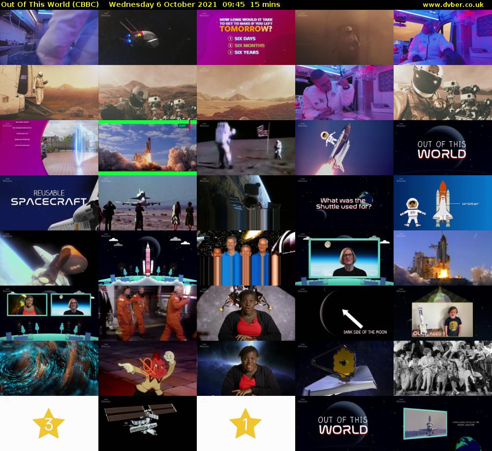 Out Of This World (CBBC) Wednesday 6 October 2021 09:45 - 10:00