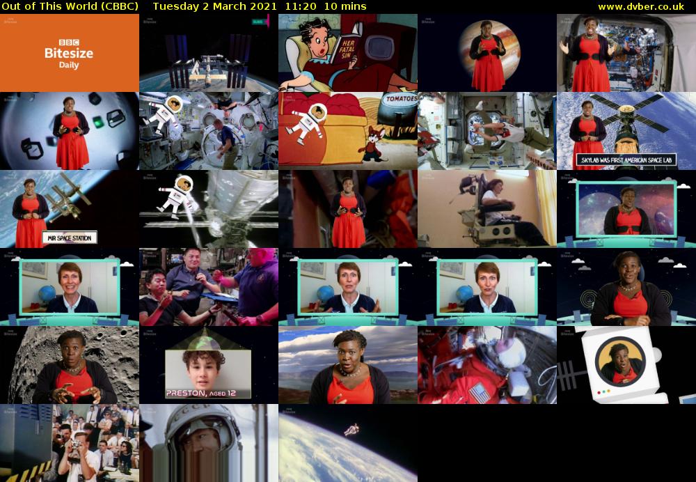 Out of This World (CBBC) Tuesday 2 March 2021 11:20 - 11:30