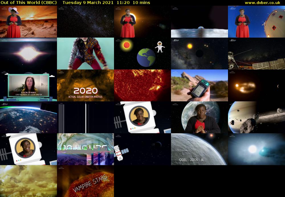 Out of This World (CBBC) Tuesday 9 March 2021 11:20 - 11:30