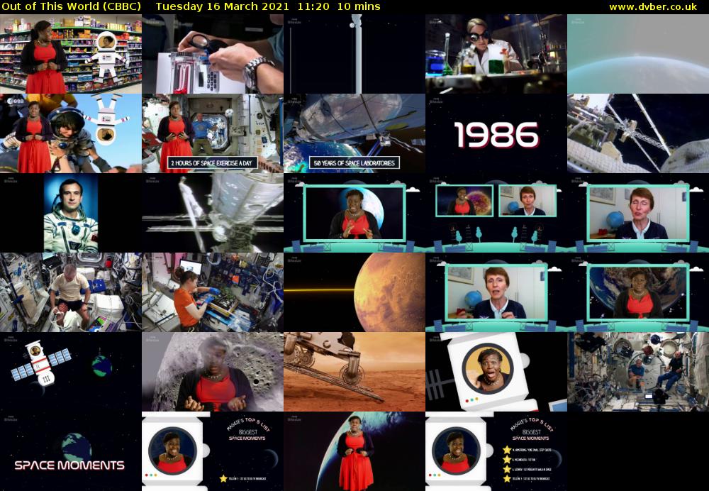 Out of This World (CBBC) Tuesday 16 March 2021 11:20 - 11:30