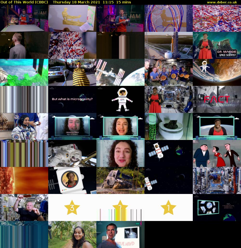 Out of This World (CBBC) Thursday 18 March 2021 11:15 - 11:30