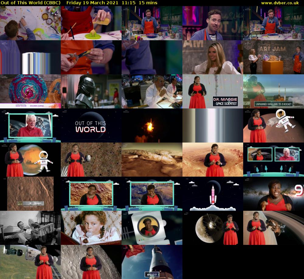 Out of This World (CBBC) Friday 19 March 2021 11:15 - 11:30