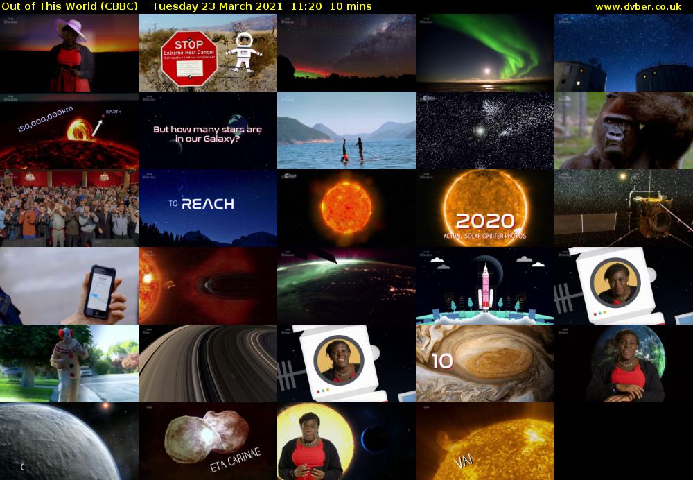 Out of This World (CBBC) Tuesday 23 March 2021 11:20 - 11:30