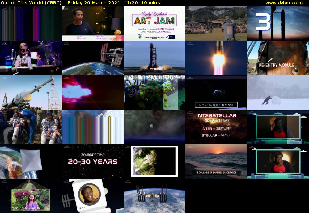 Out of This World (CBBC) Friday 26 March 2021 11:20 - 11:30