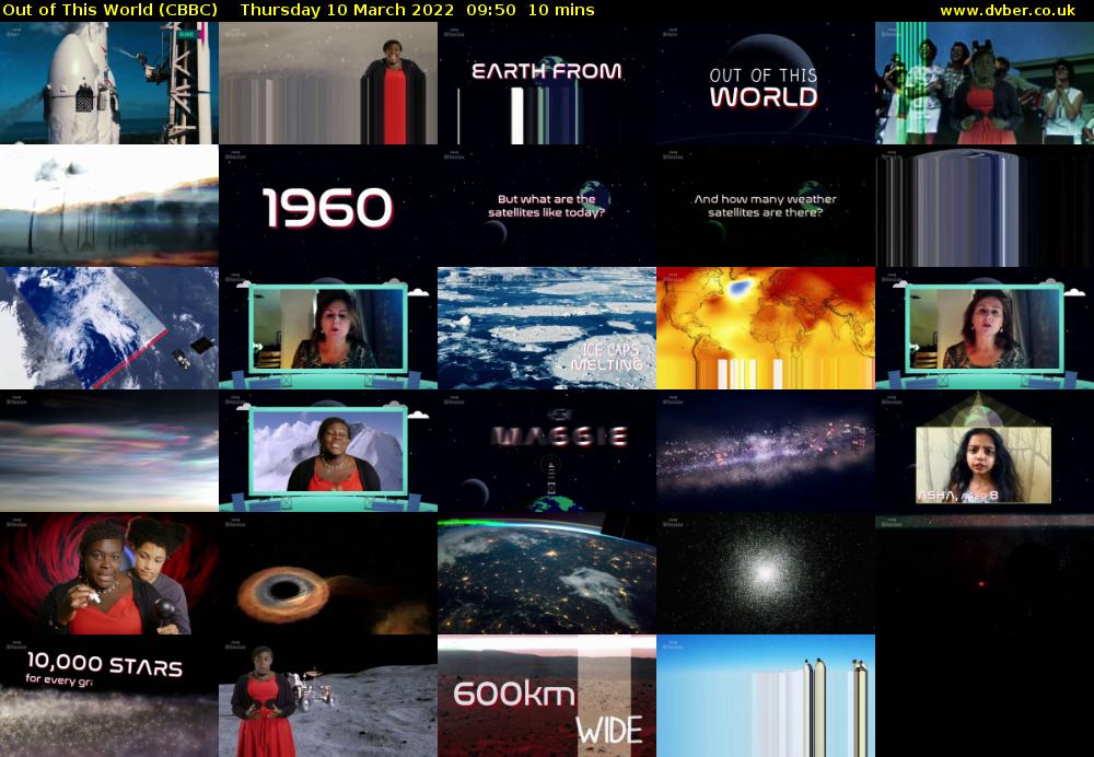 Out of This World (CBBC) Thursday 10 March 2022 09:50 - 10:00