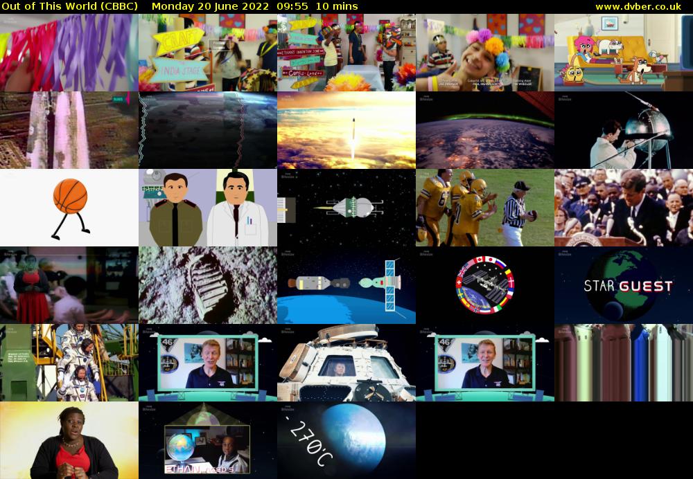 Out of This World (CBBC) Monday 20 June 2022 09:55 - 10:05