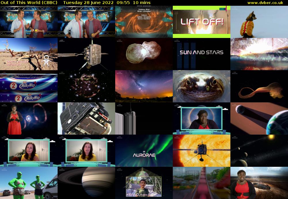 Out of This World (CBBC) Tuesday 28 June 2022 09:55 - 10:05