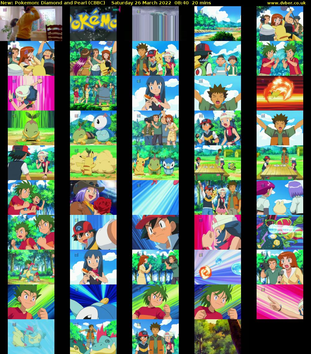 Pokemon: Diamond and Pearl (CBBC) Saturday 26 March 2022 08:40 - 09:00