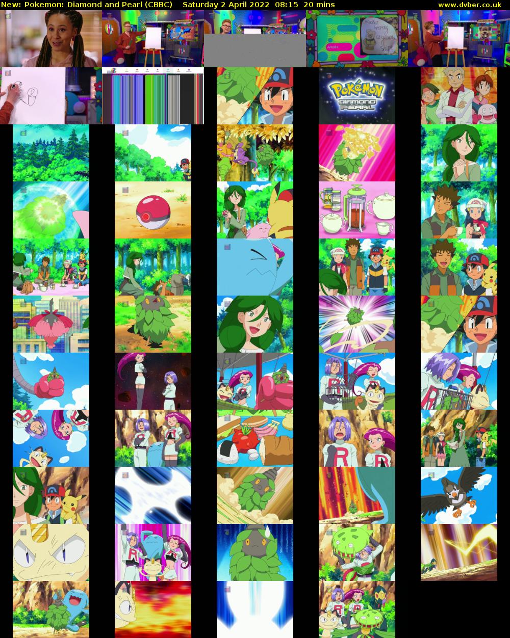 Pokemon: Diamond and Pearl (CBBC) Saturday 2 April 2022 08:15 - 08:35