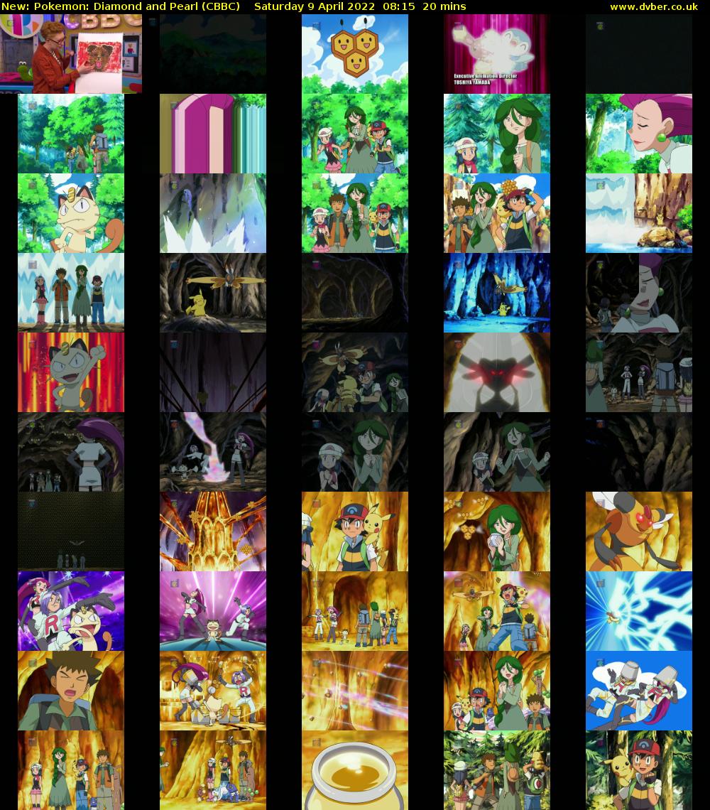 Pokemon: Diamond and Pearl (CBBC) Saturday 9 April 2022 08:15 - 08:35
