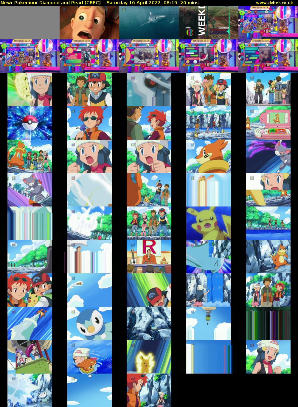 Pokemon: Diamond and Pearl (CBBC) Saturday 16 April 2022 08:15 - 08:35