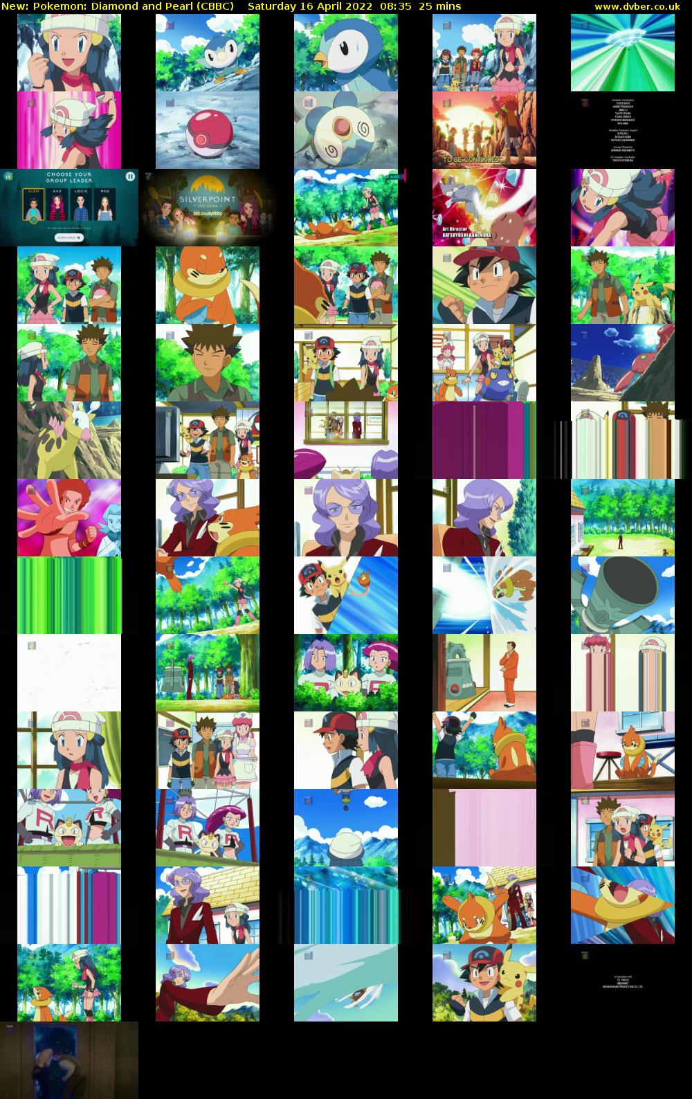 Pokemon: Diamond and Pearl (CBBC) Saturday 16 April 2022 08:35 - 09:00