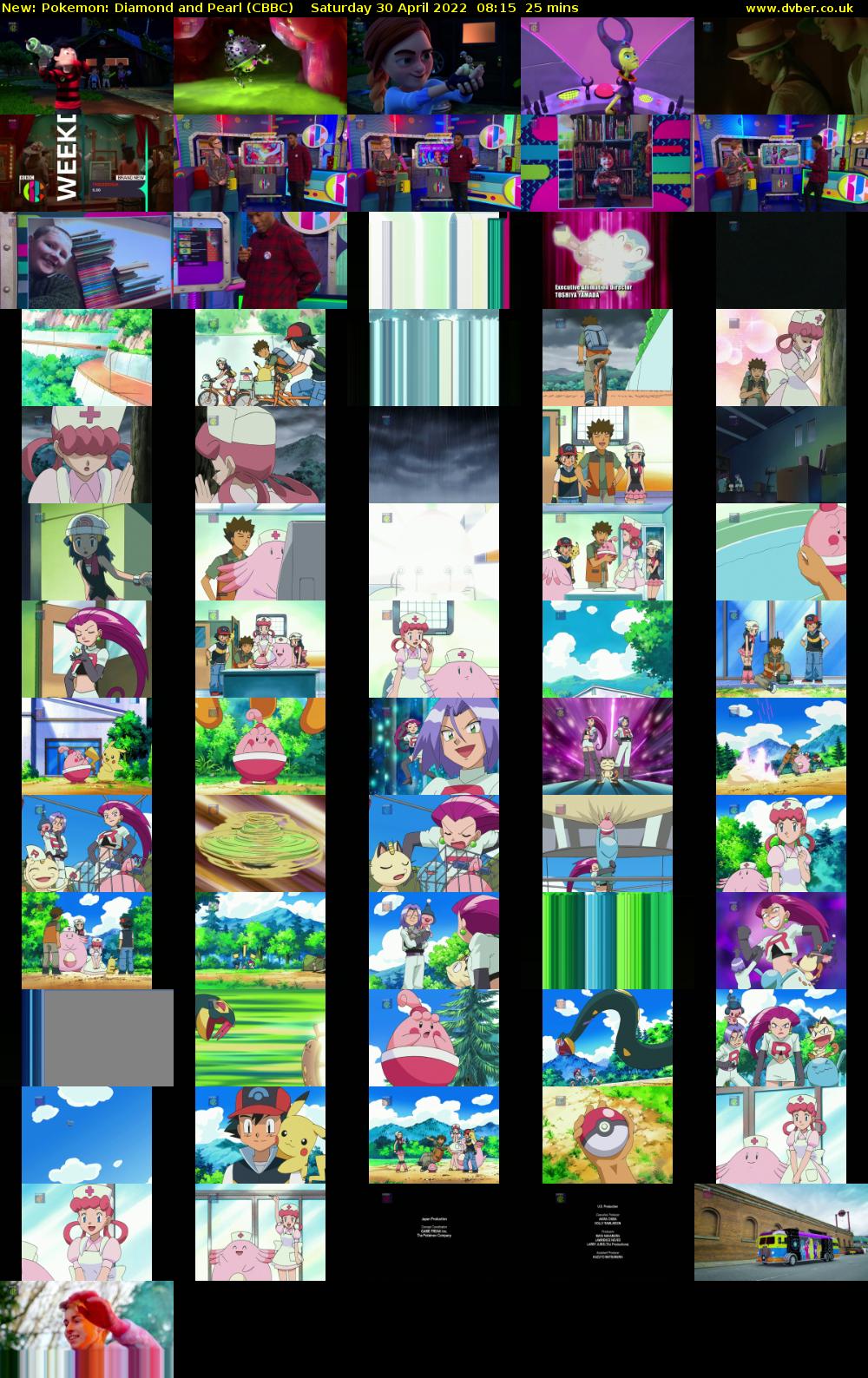 Pokemon: Diamond and Pearl (CBBC) Saturday 30 April 2022 08:15 - 08:40