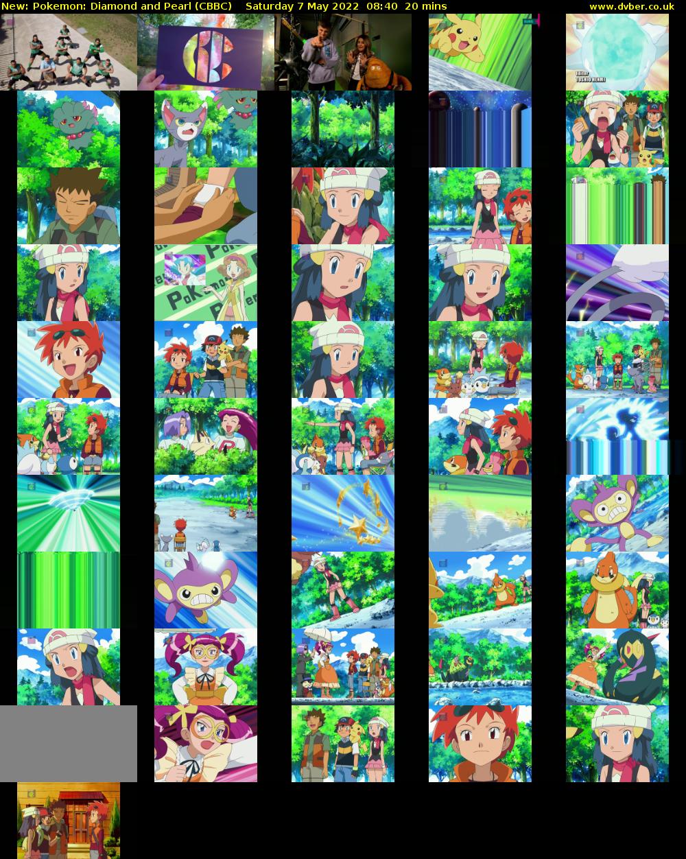 Pokemon: Diamond and Pearl (CBBC) Saturday 7 May 2022 08:40 - 09:00