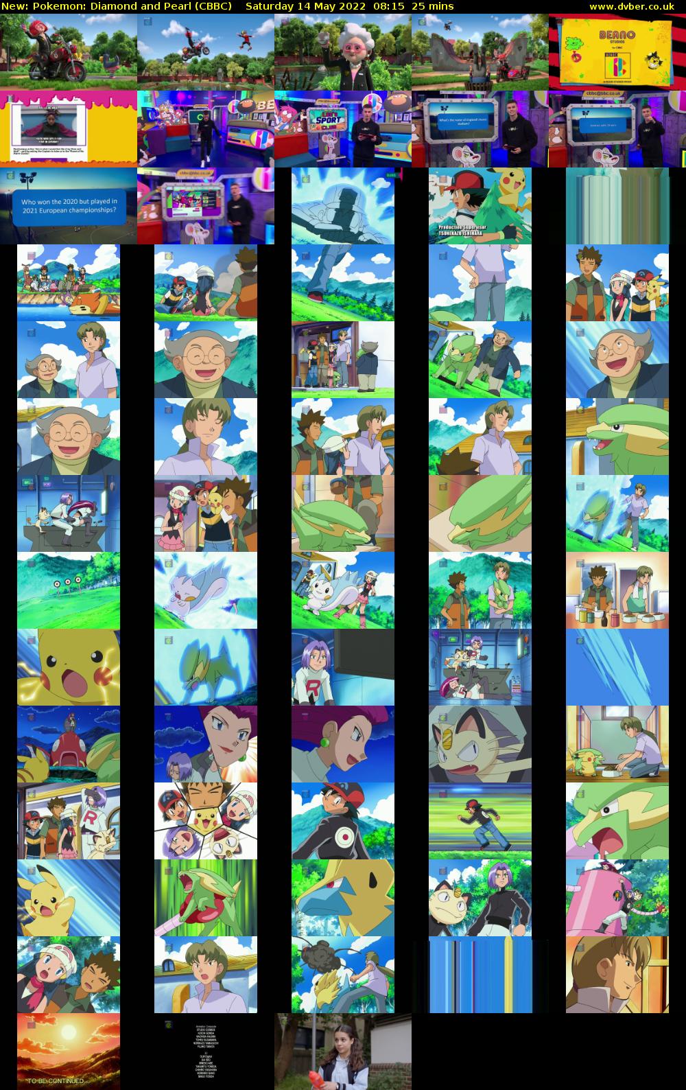 Pokemon: Diamond and Pearl (CBBC) Saturday 14 May 2022 08:15 - 08:40