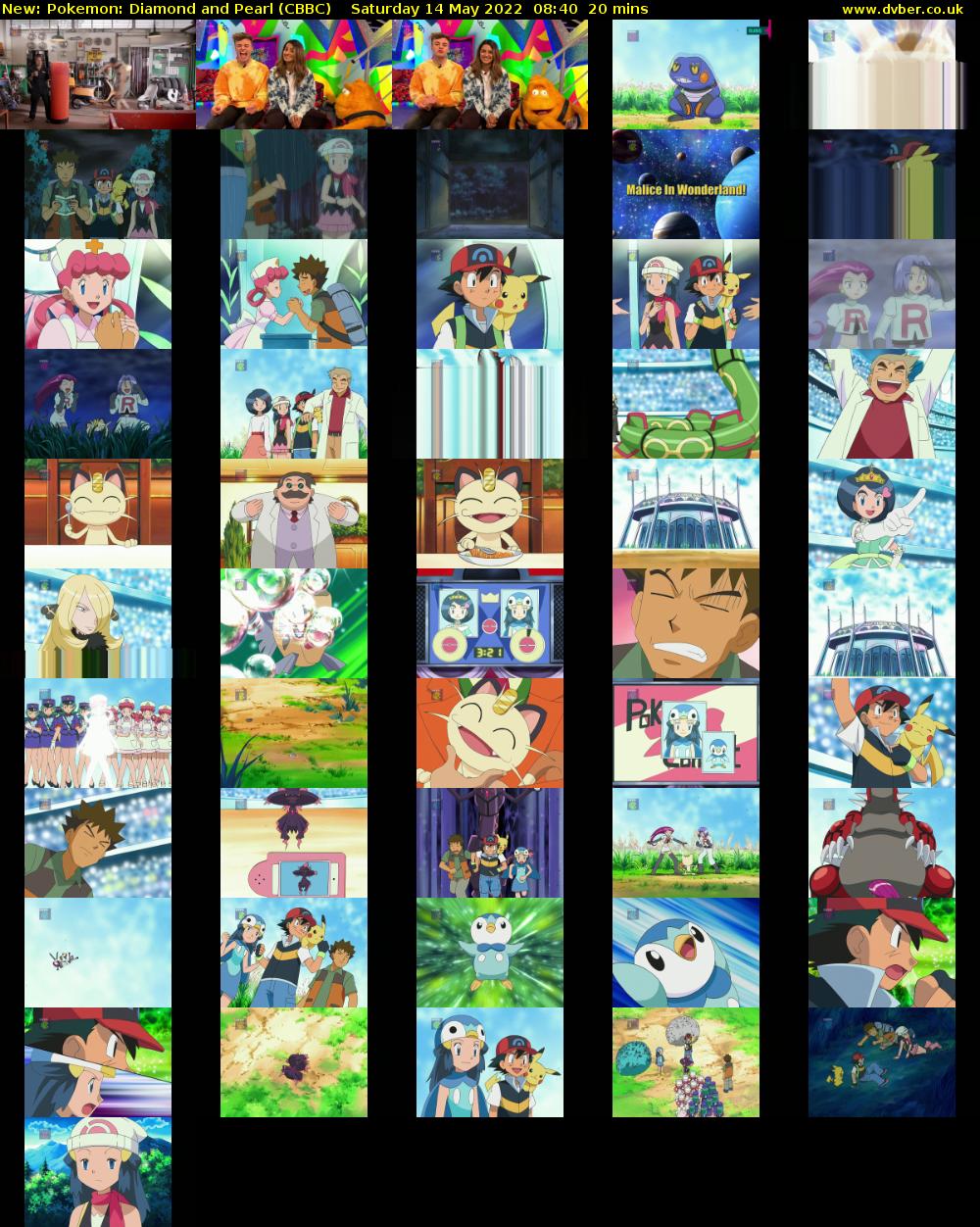 Pokemon: Diamond and Pearl (CBBC) Saturday 14 May 2022 08:40 - 09:00