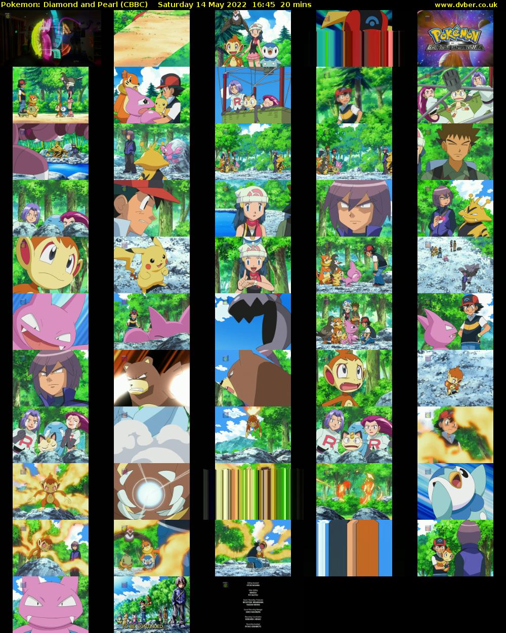 Pokemon: Diamond and Pearl (CBBC) Saturday 14 May 2022 16:45 - 17:05