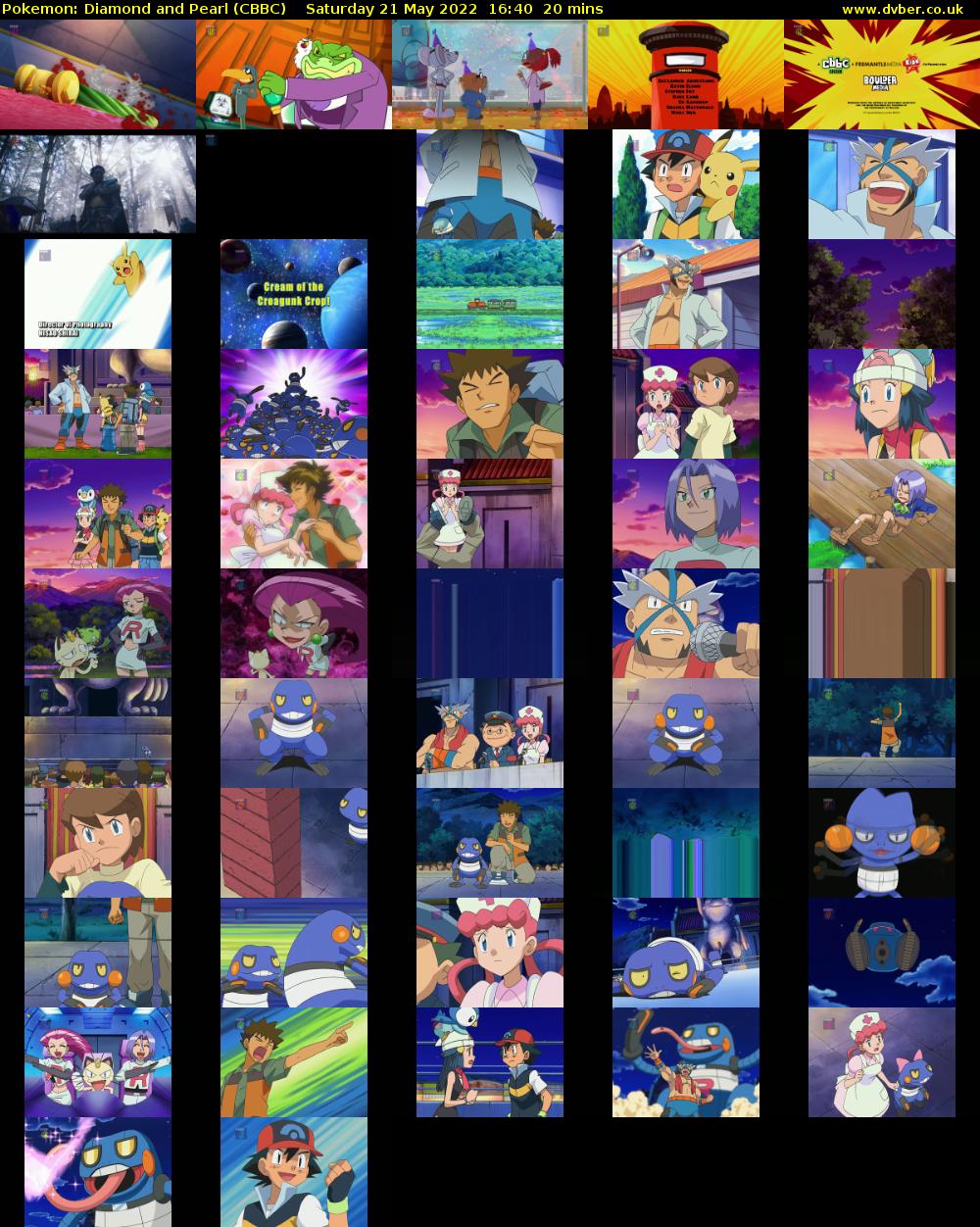 Pokemon: Diamond and Pearl (CBBC) Saturday 21 May 2022 16:40 - 17:00