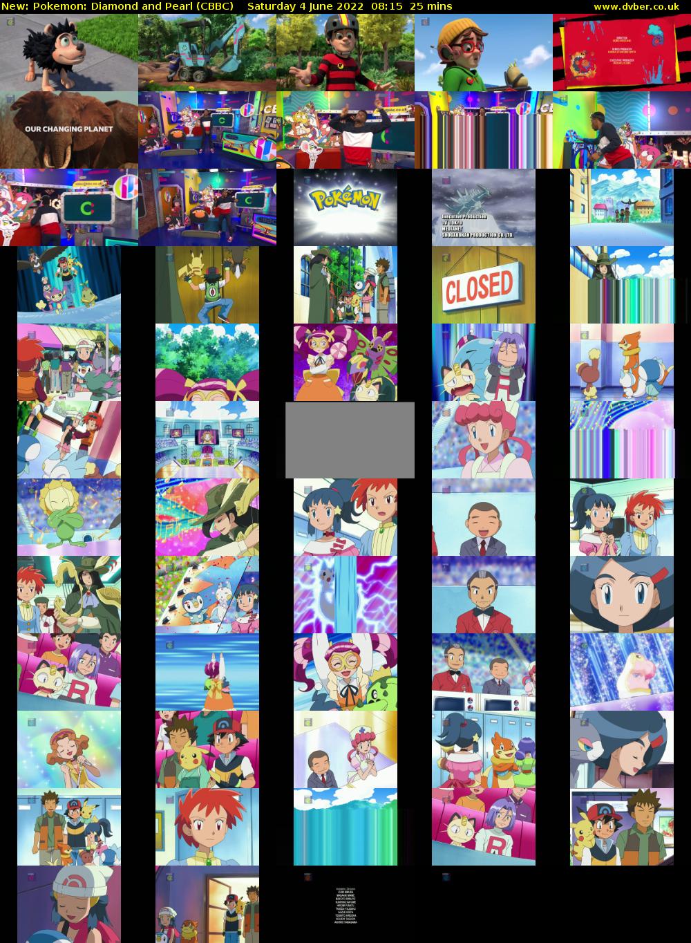 Pokemon: Diamond and Pearl (CBBC) Saturday 4 June 2022 08:15 - 08:40