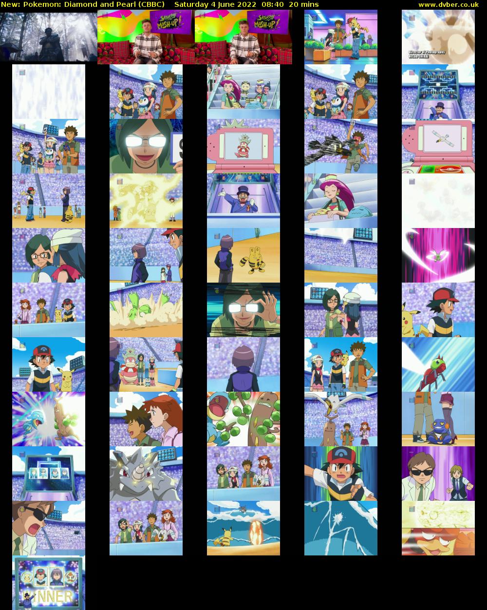 Pokemon: Diamond and Pearl (CBBC) Saturday 4 June 2022 08:40 - 09:00