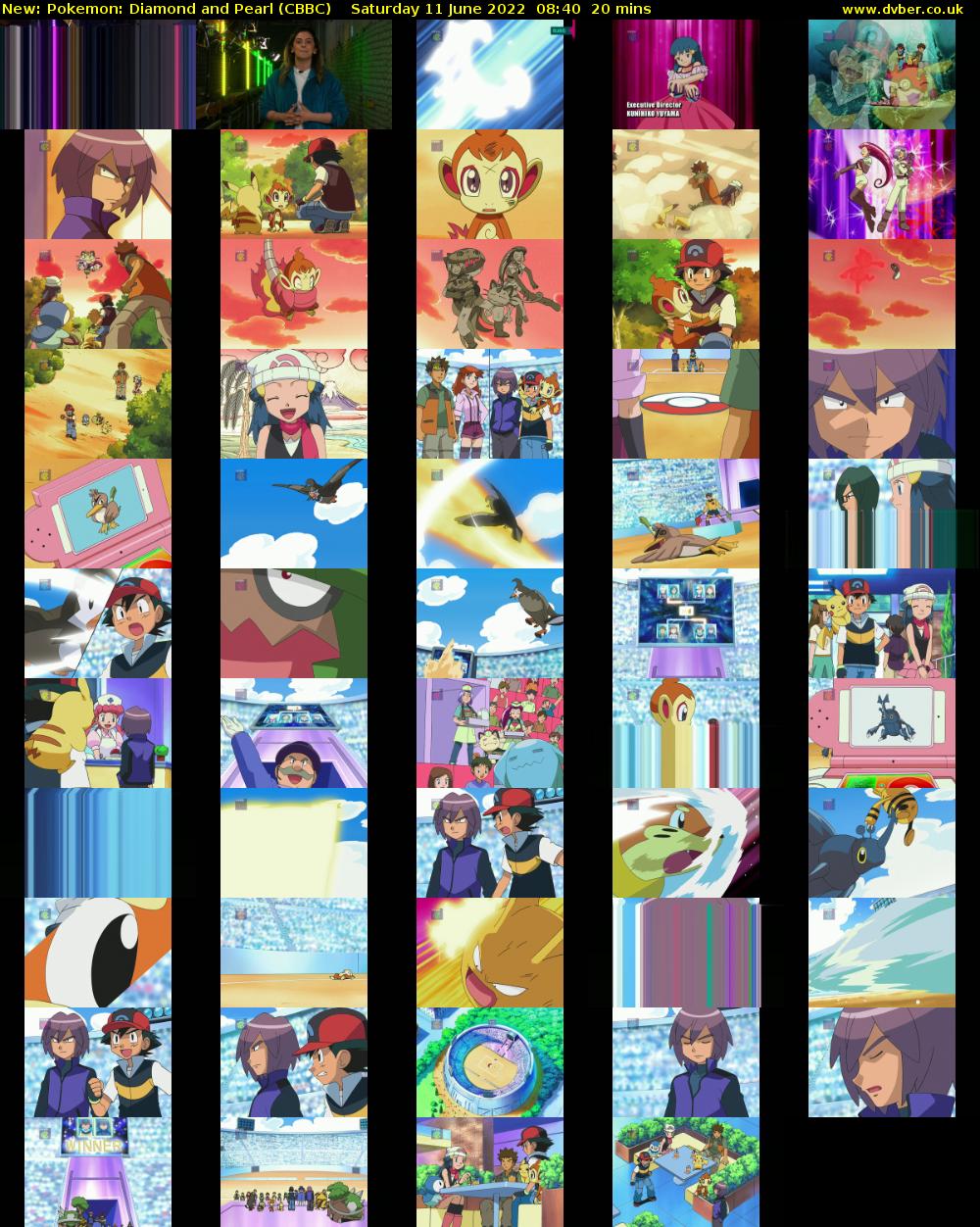 Pokemon: Diamond and Pearl (CBBC) Saturday 11 June 2022 08:40 - 09:00