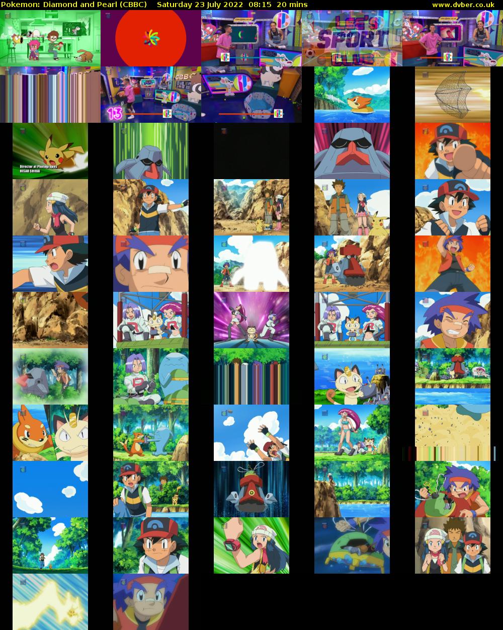 Pokemon: Diamond and Pearl (CBBC) Saturday 23 July 2022 08:15 - 08:35