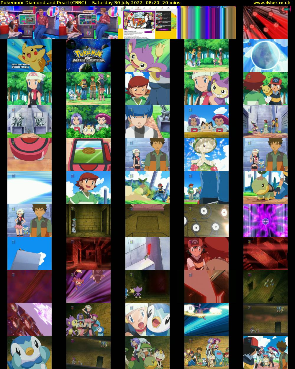 Pokemon: Diamond and Pearl (CBBC) Saturday 30 July 2022 08:20 - 08:40