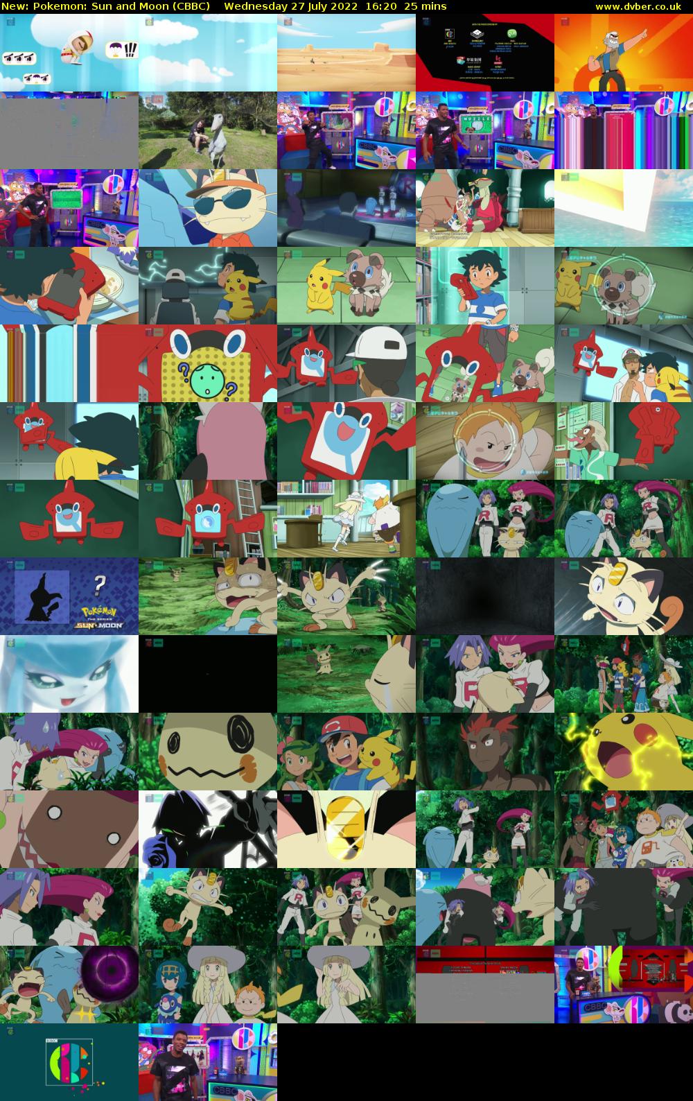 Pokemon: Sun and Moon (CBBC) Wednesday 27 July 2022 16:20 - 16:45