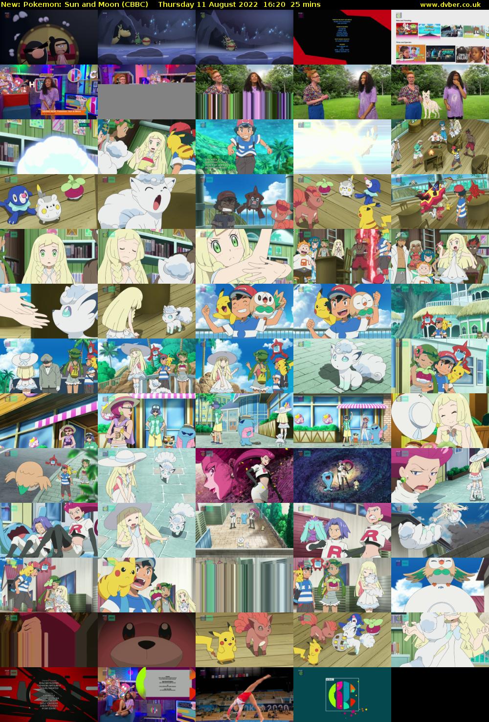 Pokemon: Sun and Moon (CBBC) Thursday 11 August 2022 16:20 - 16:45