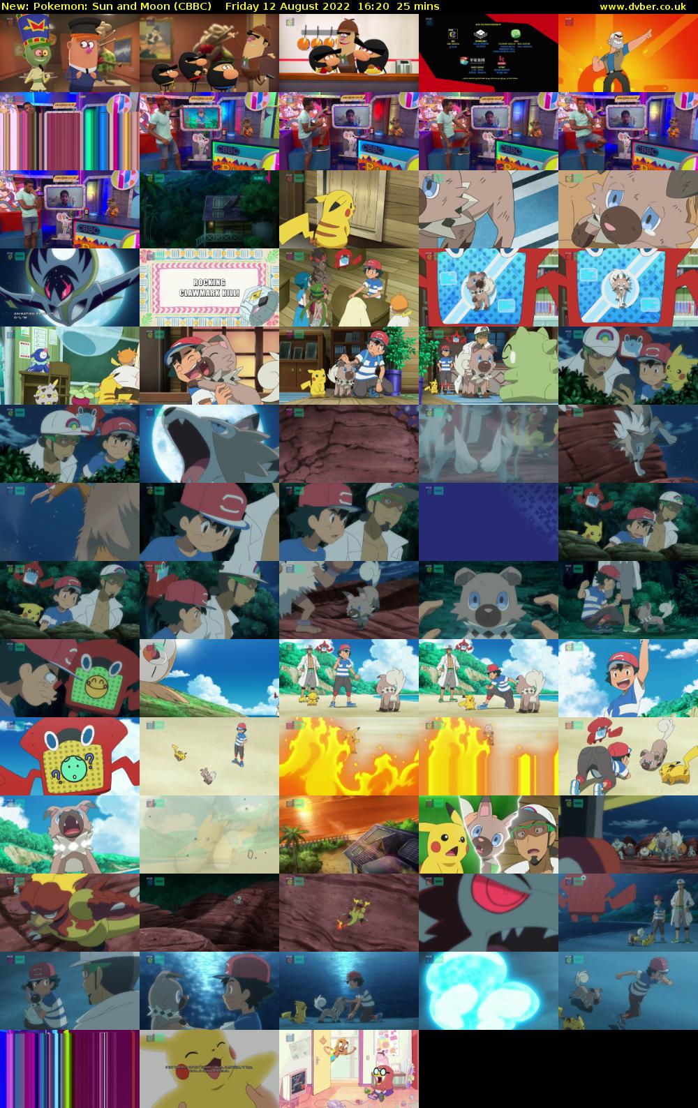 Pokemon: Sun and Moon (CBBC) Friday 12 August 2022 16:20 - 16:45