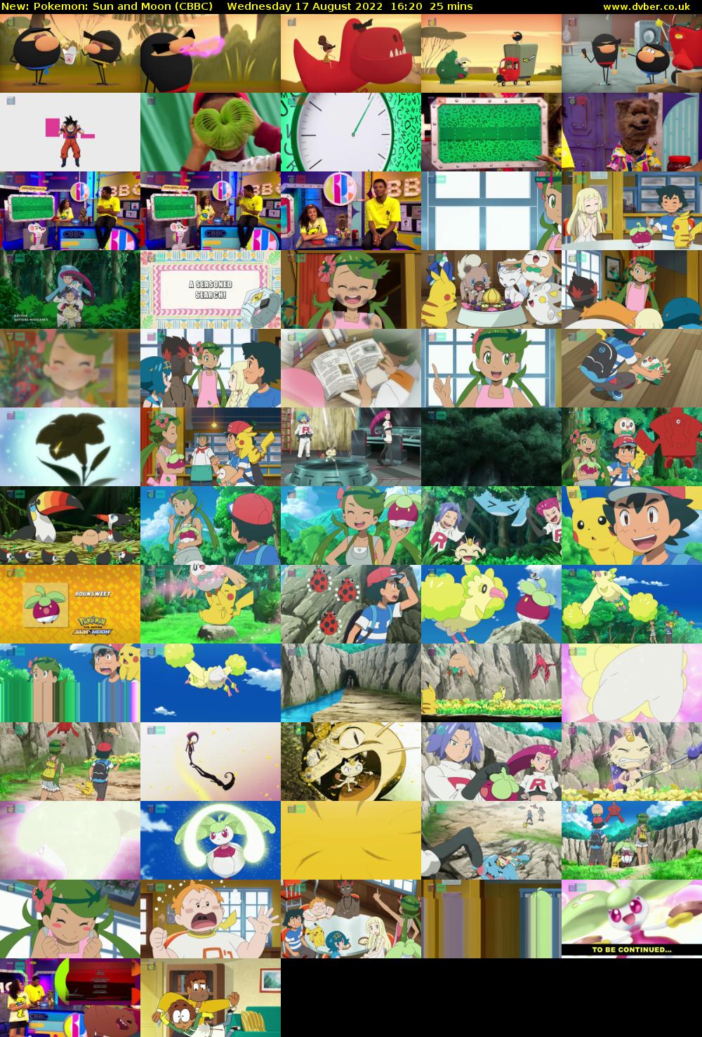 Pokemon: Sun and Moon (CBBC) Wednesday 17 August 2022 16:20 - 16:45