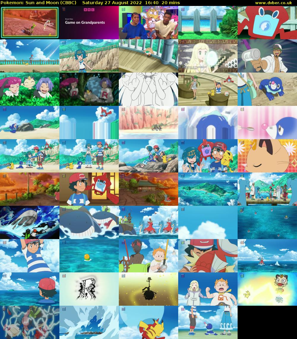 Pokemon: Sun and Moon (CBBC) Saturday 27 August 2022 16:40 - 17:00
