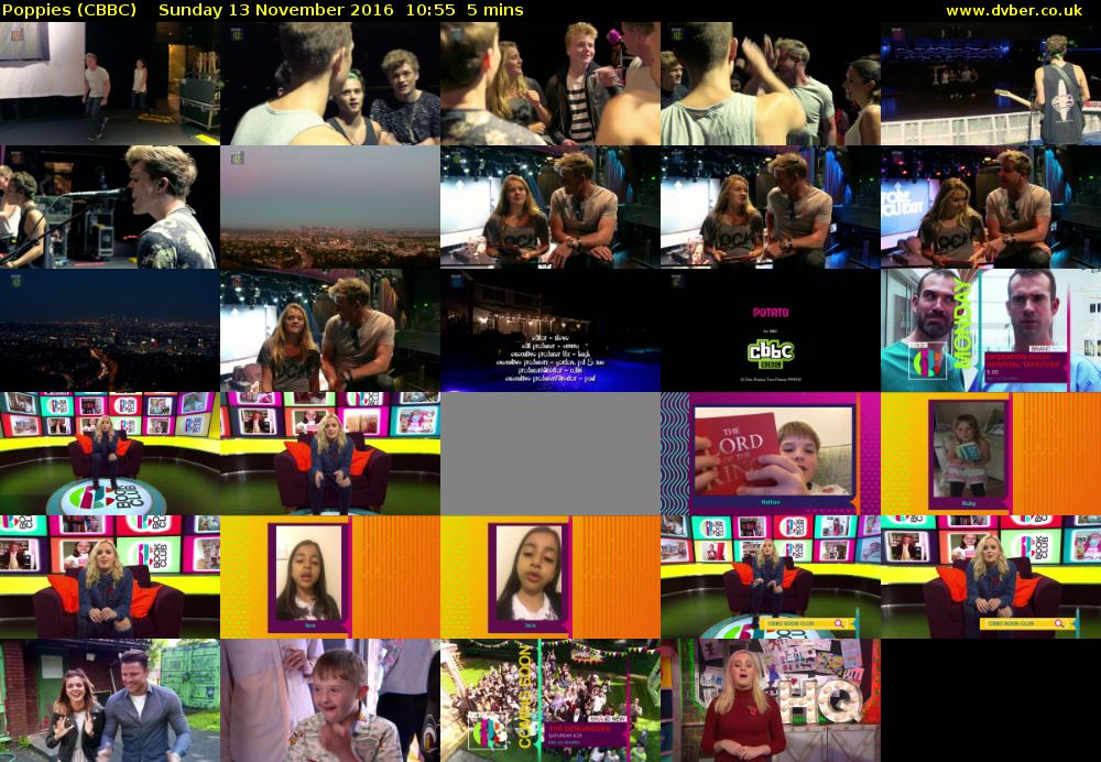 Poppies (CBBC) Sunday 13 November 2016 10:55 - 11:00