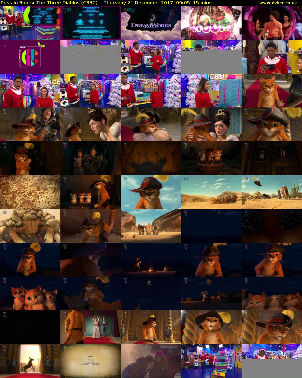 Puss in Boots: The Three Diablos (CBBC) Thursday 21 December 2017 09:05 - 09:20
