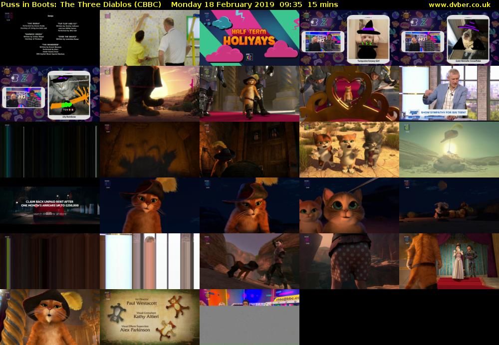 Puss in Boots: The Three Diablos (CBBC) Monday 18 February 2019 09:35 - 09:50