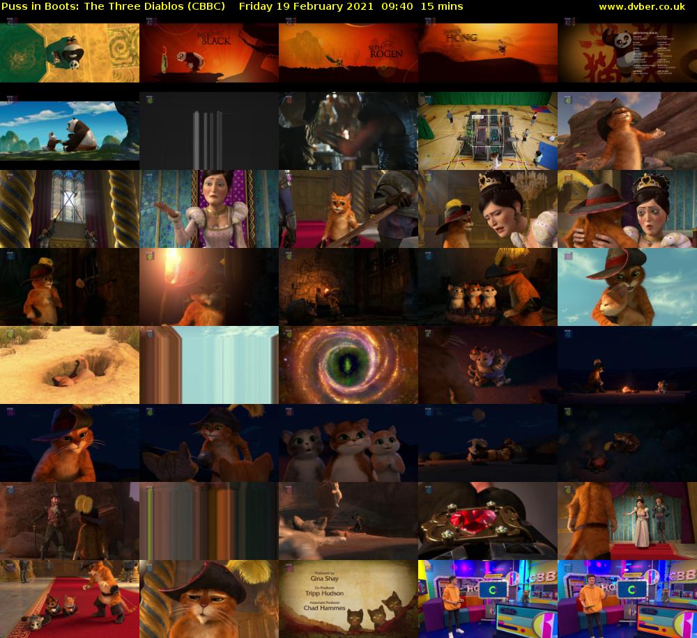 Puss in Boots: The Three Diablos (CBBC) Friday 19 February 2021 09:40 - 09:55