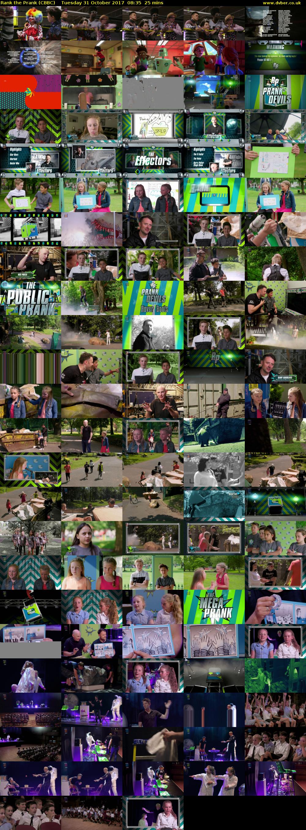 Rank the Prank (CBBC) Tuesday 31 October 2017 08:35 - 09:00