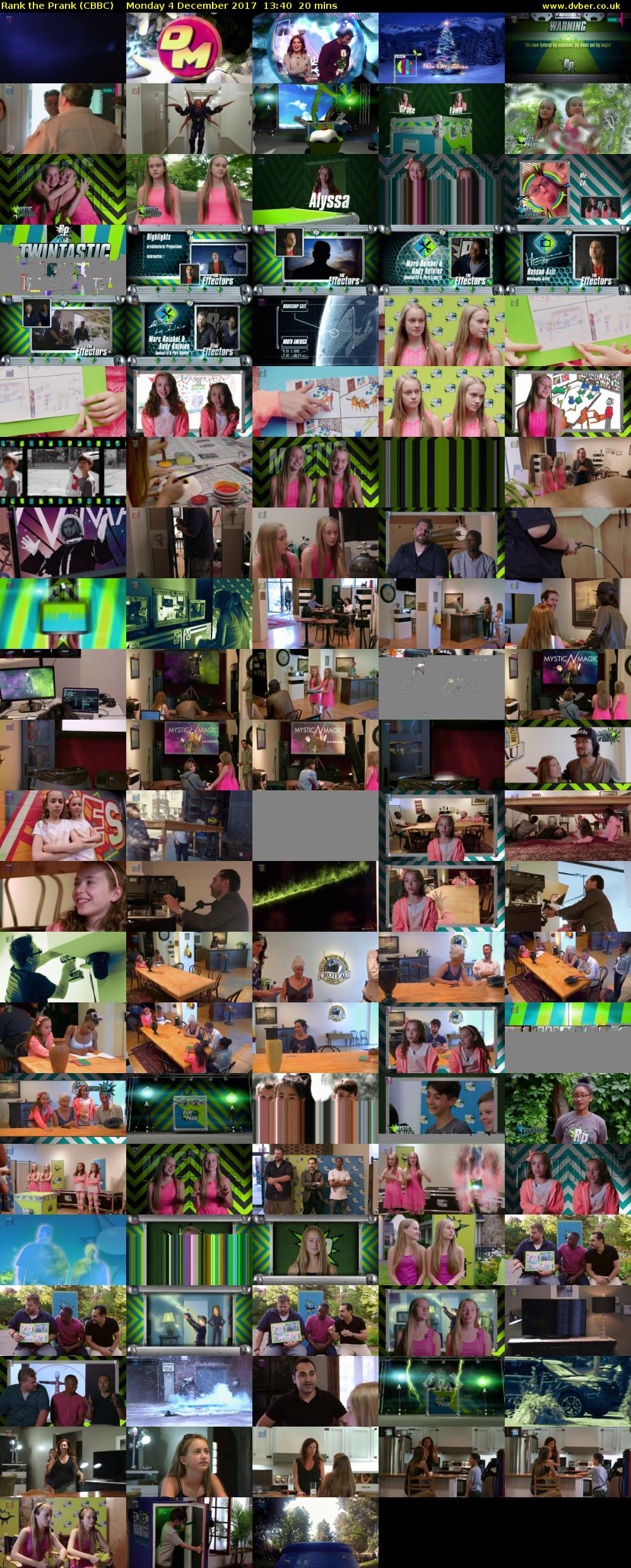 Rank the Prank (CBBC) Monday 4 December 2017 13:40 - 14:00