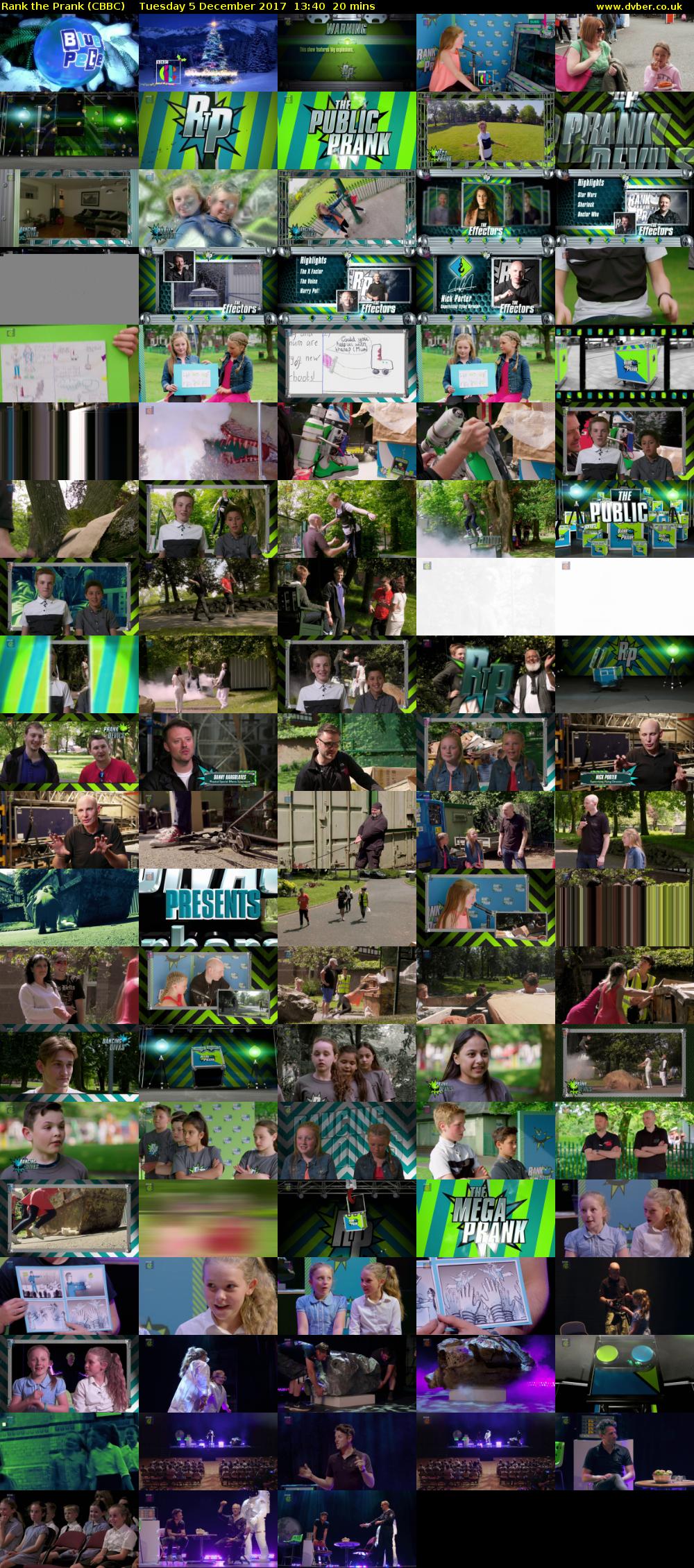 Rank the Prank (CBBC) Tuesday 5 December 2017 13:40 - 14:00