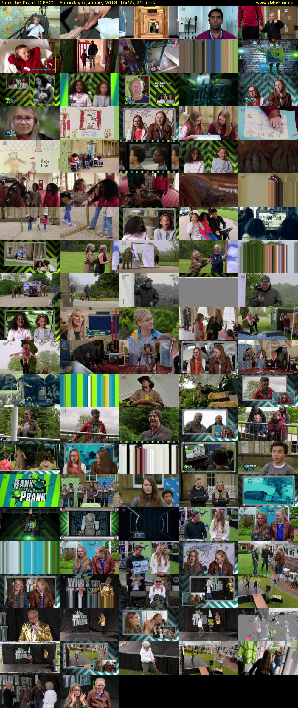 Rank the Prank (CBBC) Saturday 6 January 2018 16:55 - 17:20