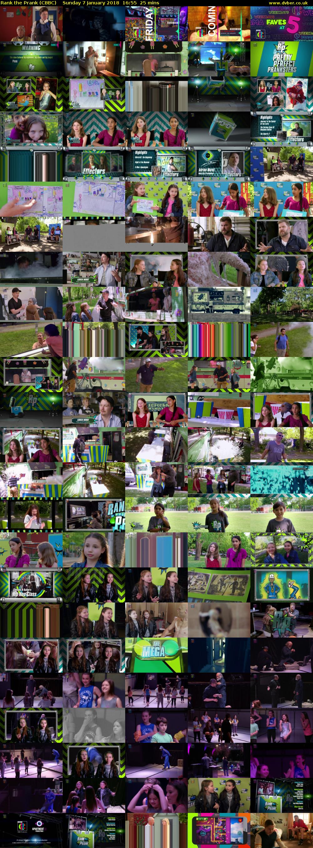 Rank the Prank (CBBC) Sunday 7 January 2018 16:55 - 17:20